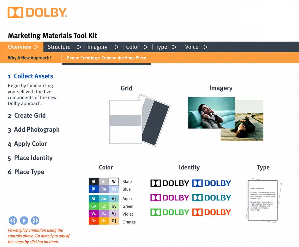 Dolby logo family lockups, short view