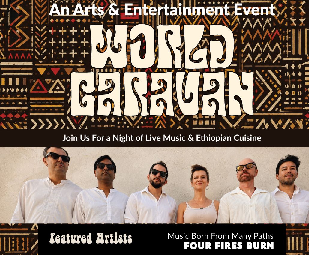 World Caravan event flier featuring the band